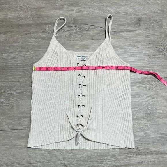 American Eagle Tie Front Ribbed Tank Women’s Size Medium - Picture 7 of 9